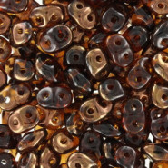 SuperDuo kralen 2.5x5mm Luster Bronze 1/2 - Smoky Topaz